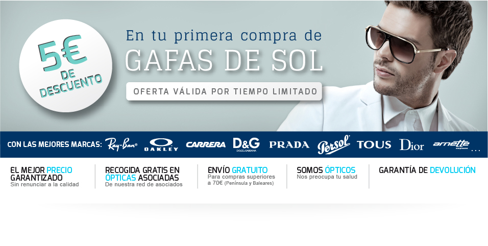 Vale descuento en gafas de sol